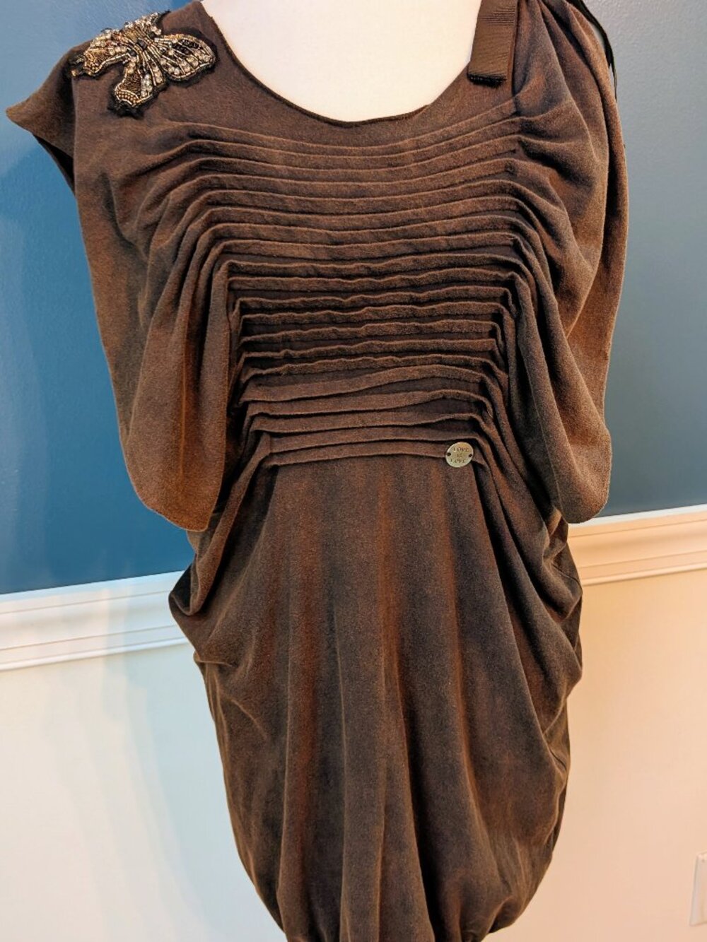 Brown butterfly dress